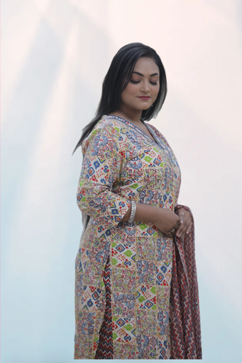 Printed Cotton Suit Set