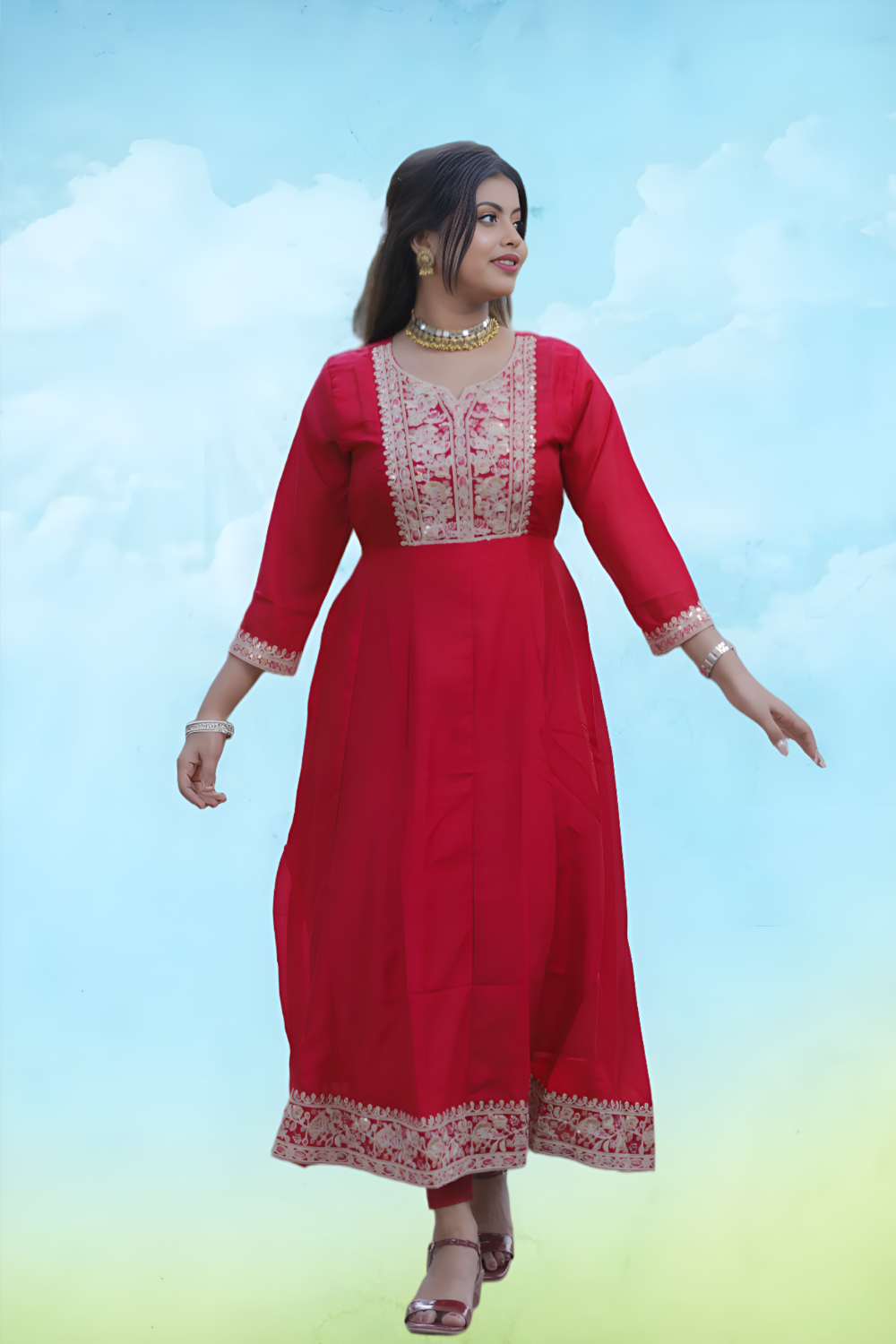 Bichitra Silk Gown