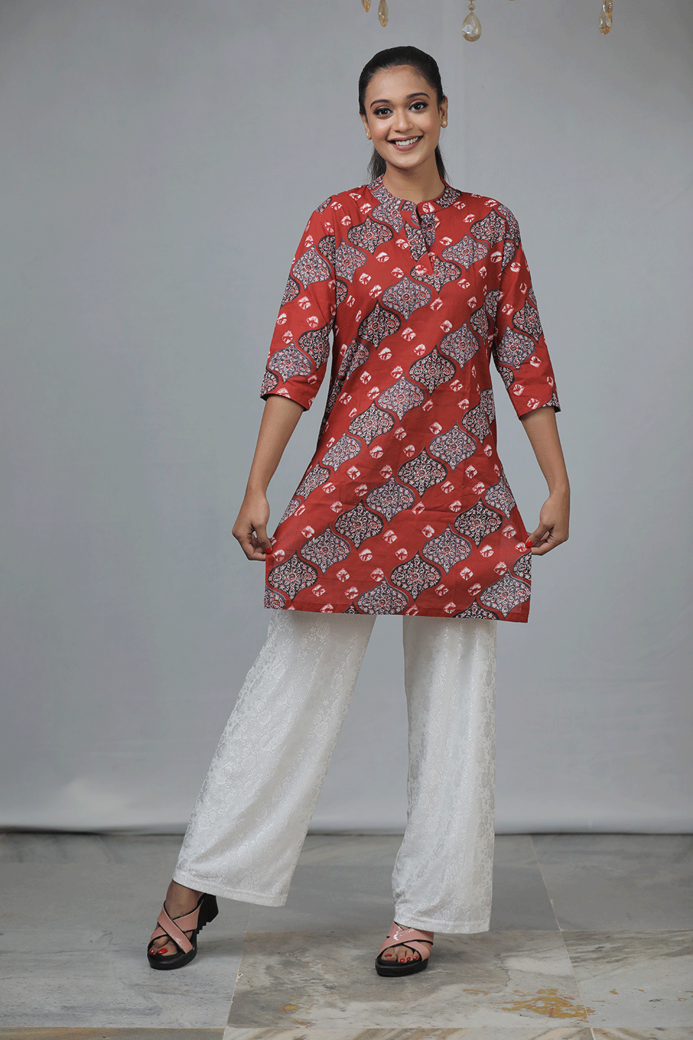 Bandhani Print Short Kurti