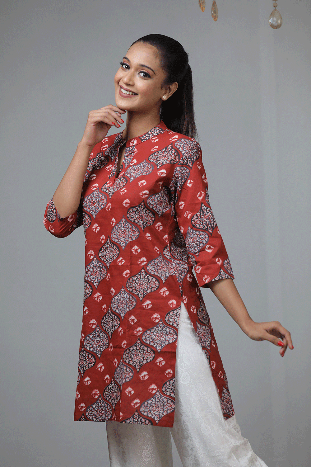 Bandhani Print Short Kurti