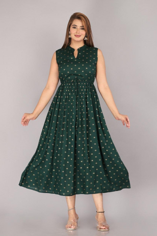 Green Rayon Dress