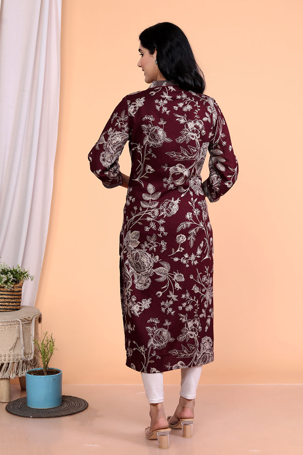 Rayon Foil Print Kurti